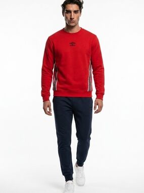 Vintage Umbro Soccer Crewneck Sweatshirt Red Embroidered Logo Medium